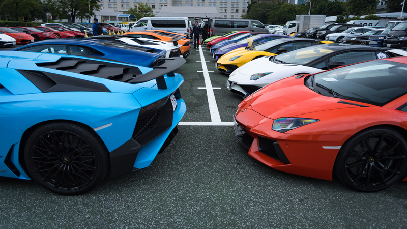 Illustration for article titled Japan's Lamborghini Day Is Delightfully Colorful